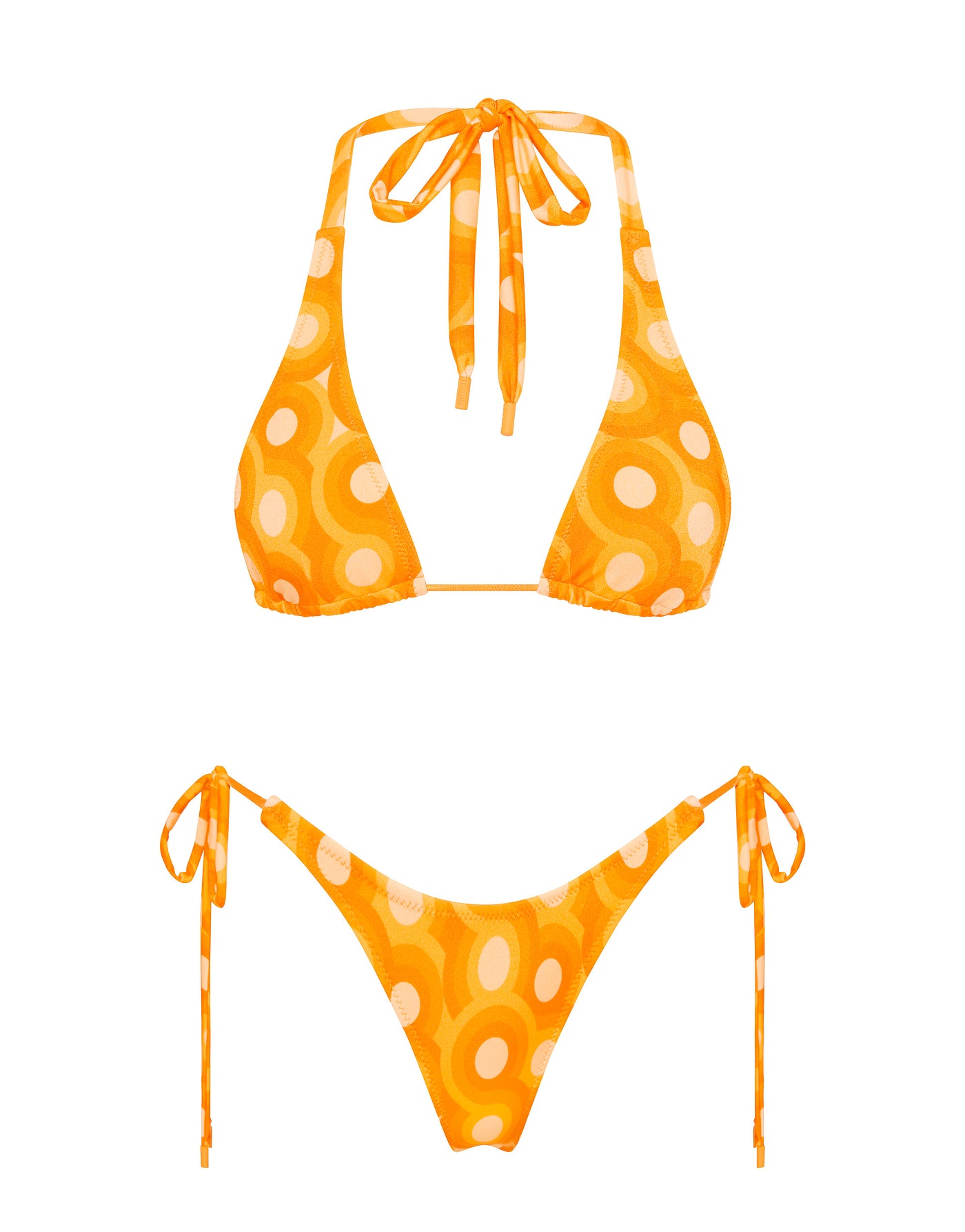 DARA - TANGERINE Triangle Bikini Set