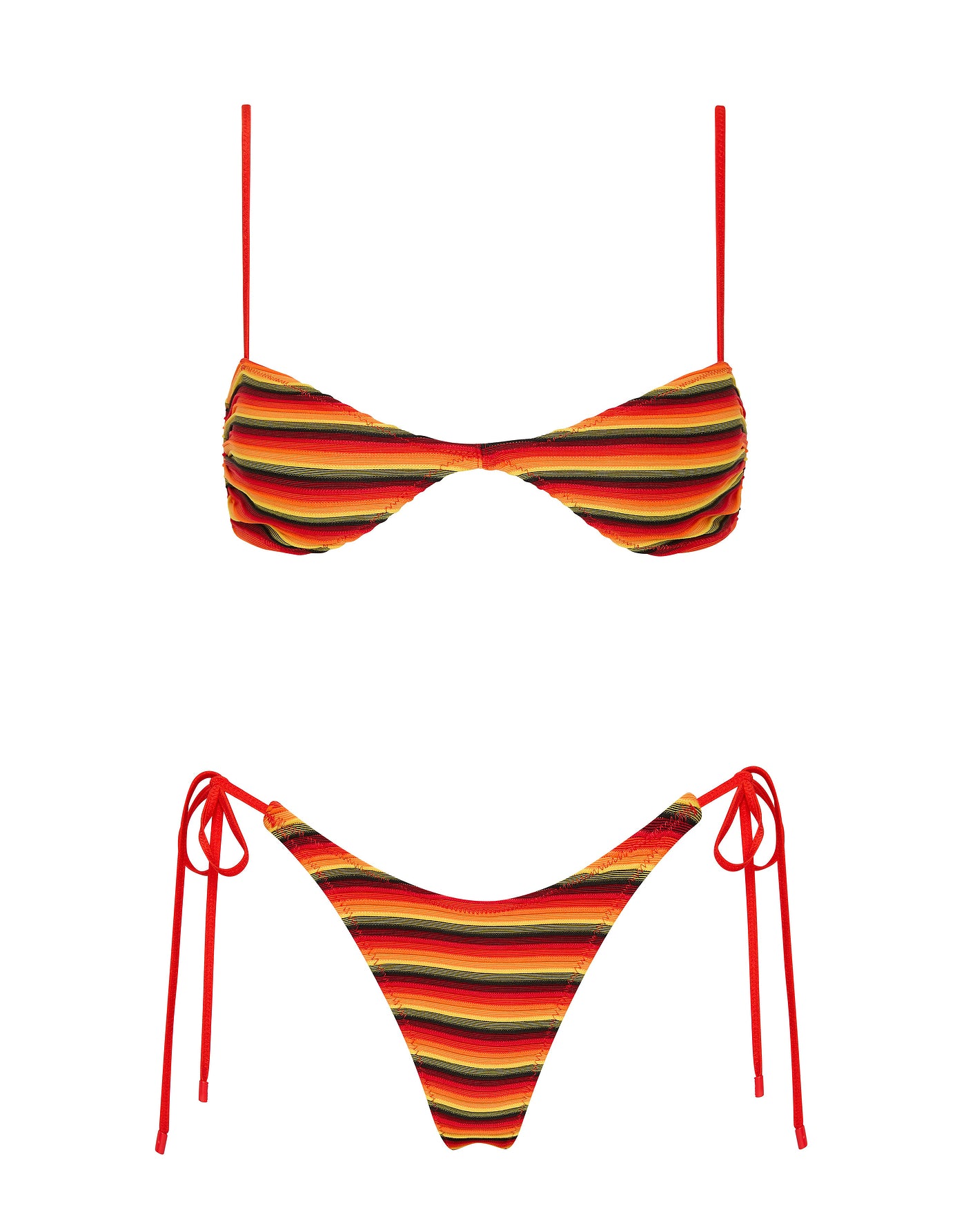 ESTE - HORIZON STRIPE Scoop Crop Bikini Set