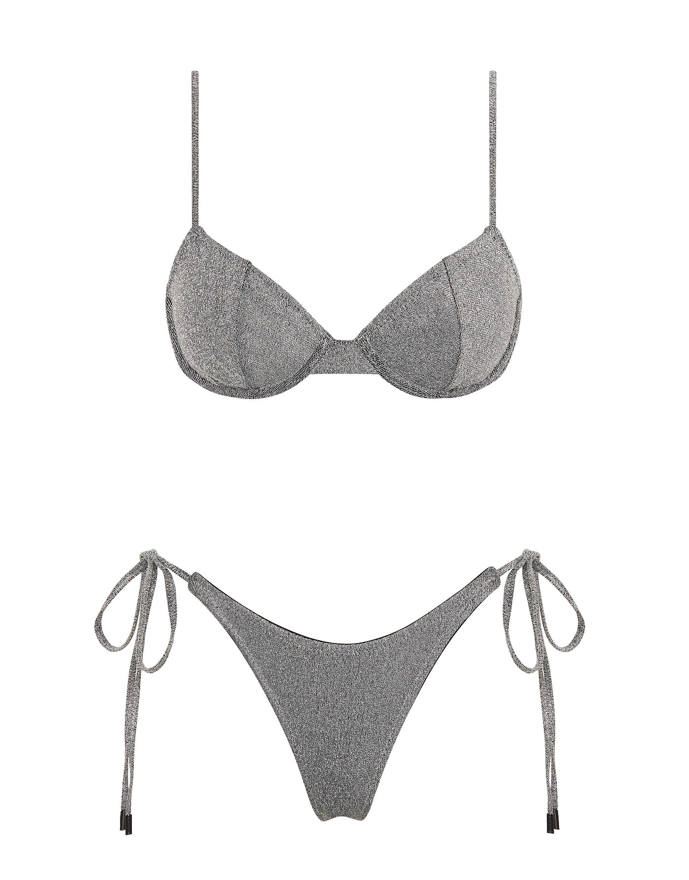 JARA - SILVER SPARKLE Balconette Bikini