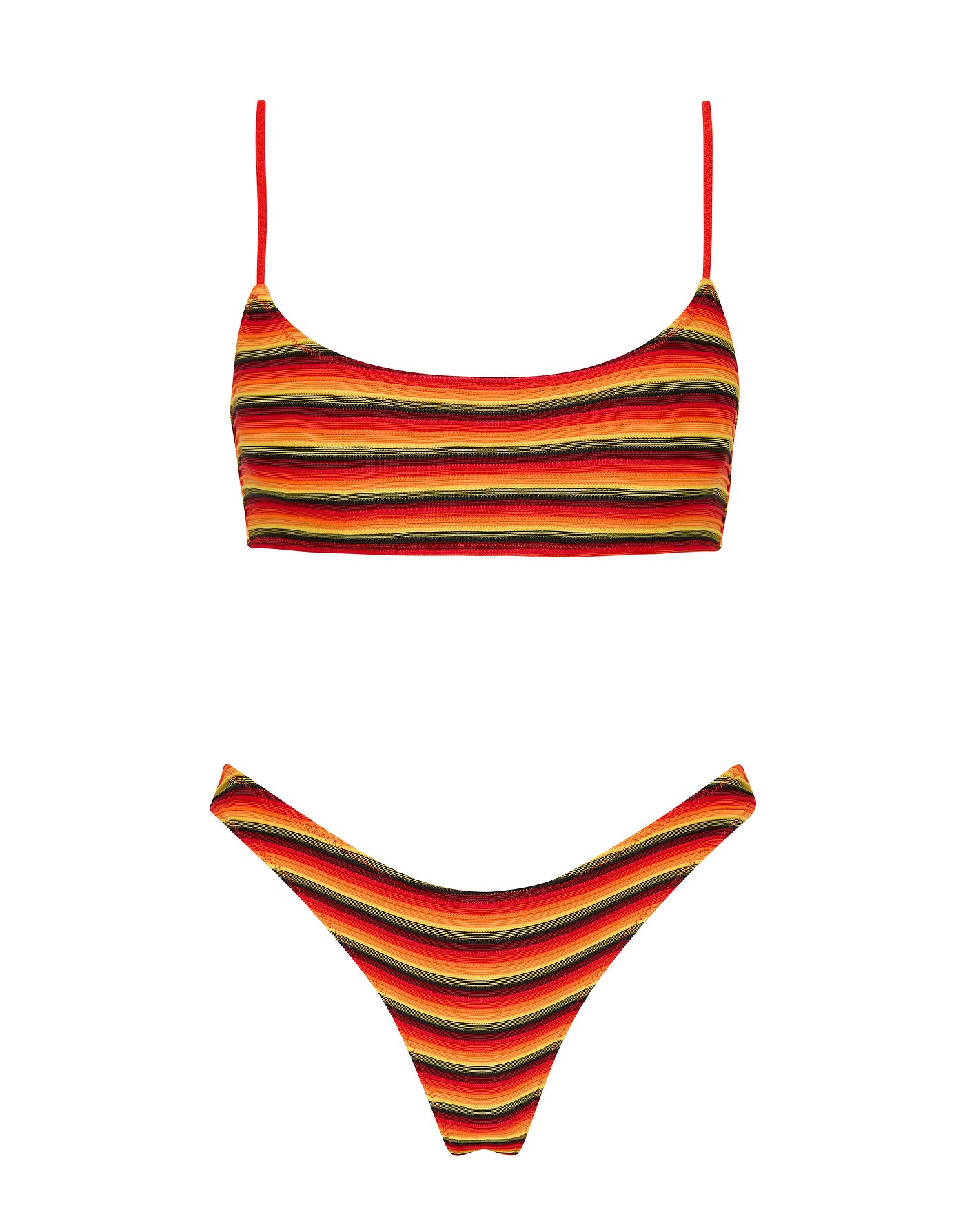 MICA - HORIZON STRIPE Scoop Bikini Set