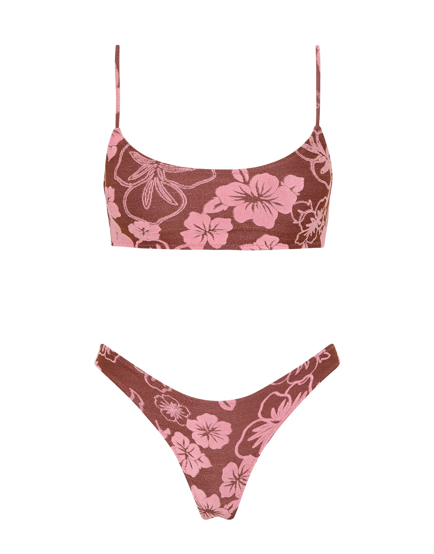 MICA - TIRAMISU Floral Crop Bikini Set