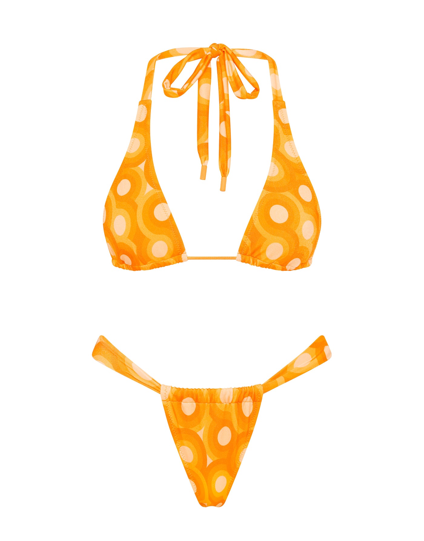 DARA - TANGERINE Triangle Bikini Set - Image 10