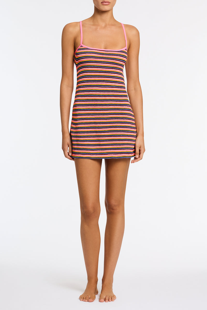 Alternative view of MINNI - LONI Stripe Crochet Mini Dress