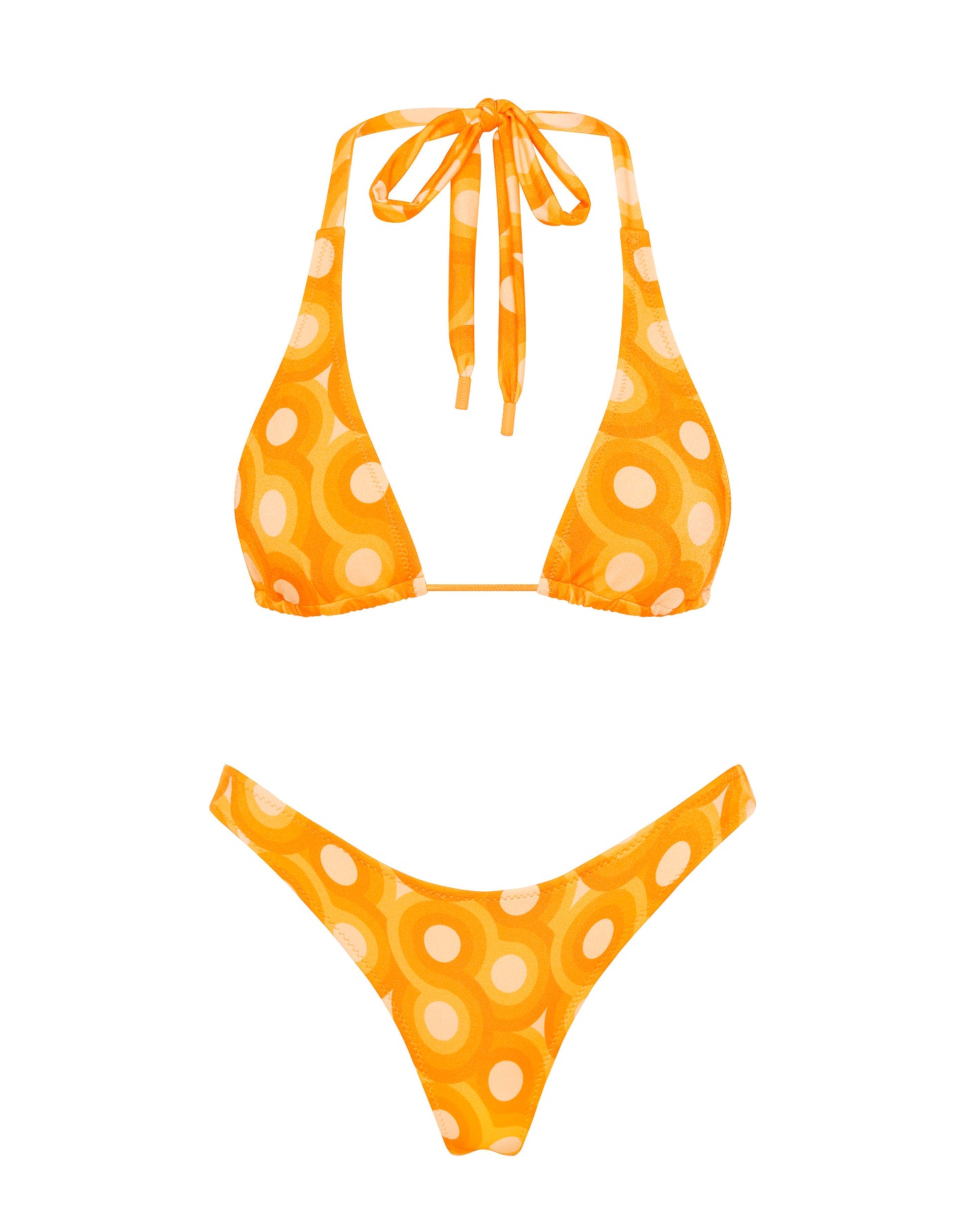 DARA - TANGERINE Triangle Bikini Set - Image 6