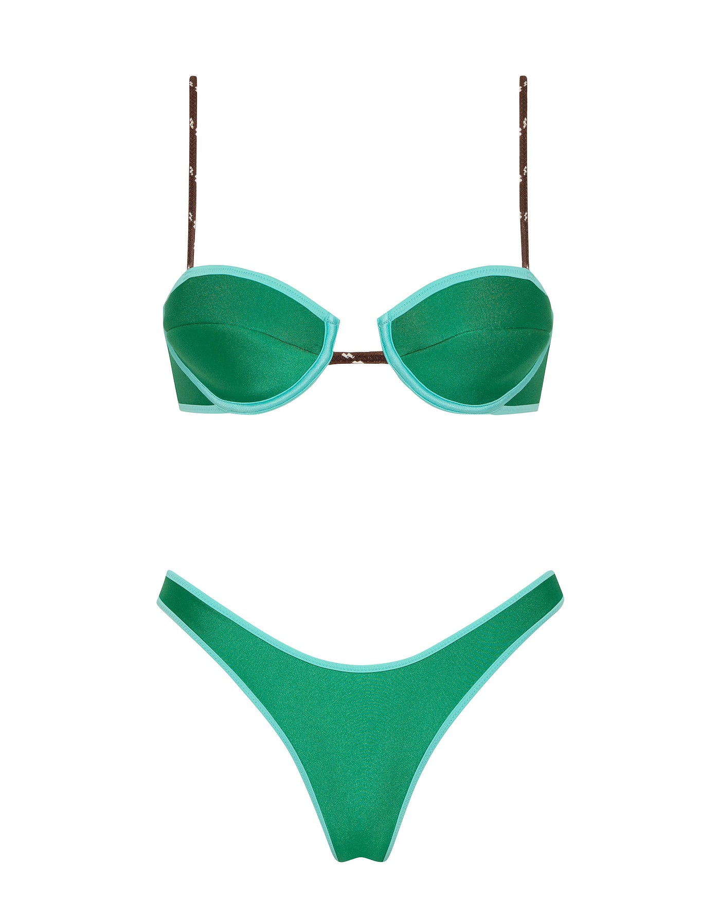 MALA - JADED GREEN Neoprene Balconette Bikini Set - Image 6