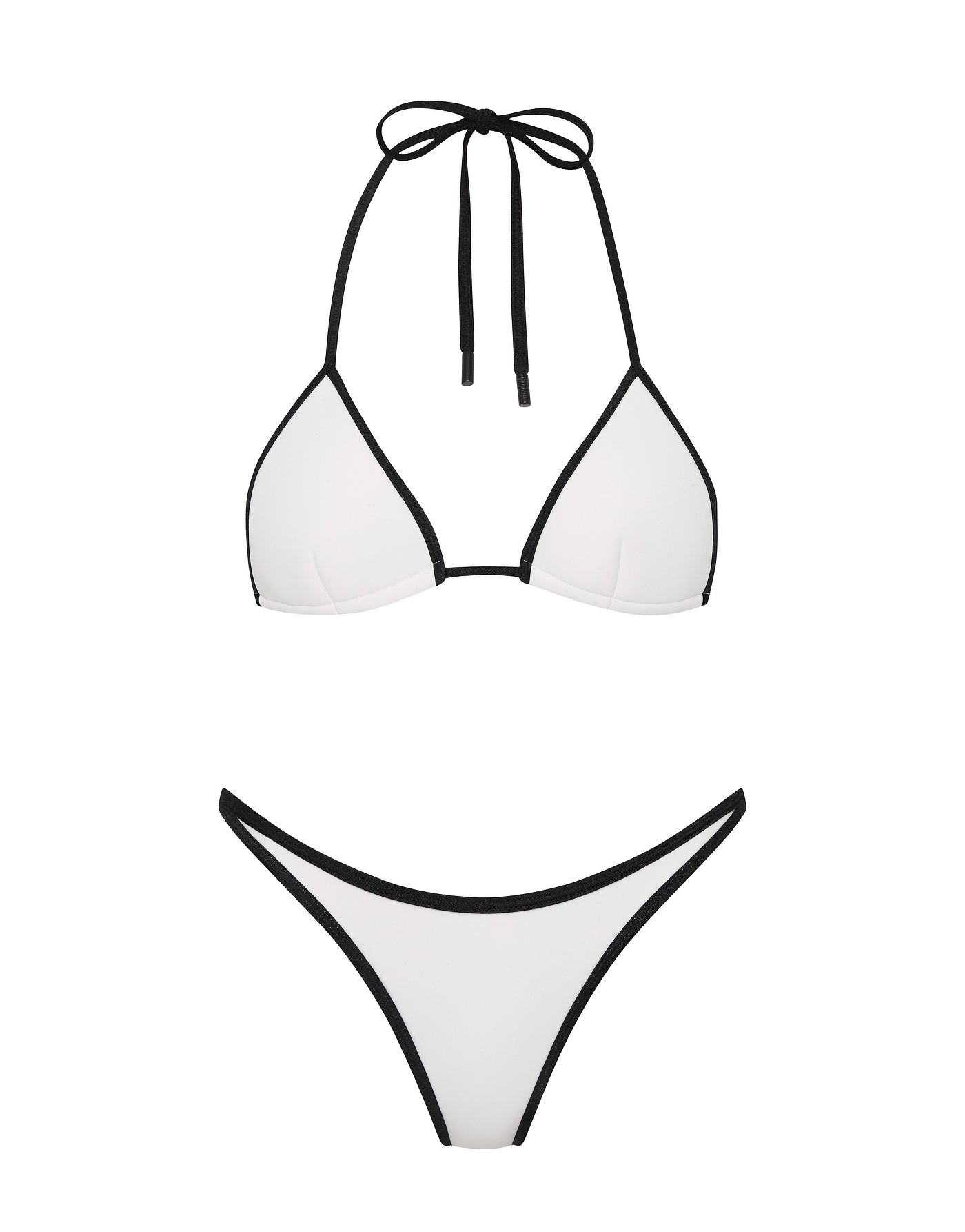 VINCA - PANDA WHITE Neoprene Triangle Bikini Set - Image 6