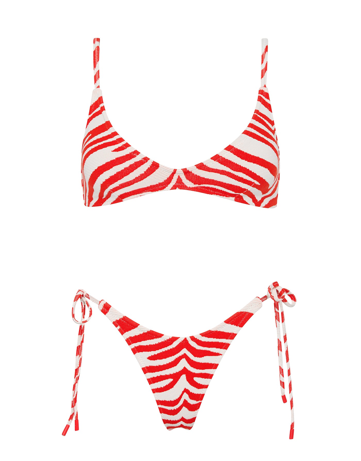 MAIA - CHERRY ZEBRA SPLASH Crop Bikini Set - Image 7