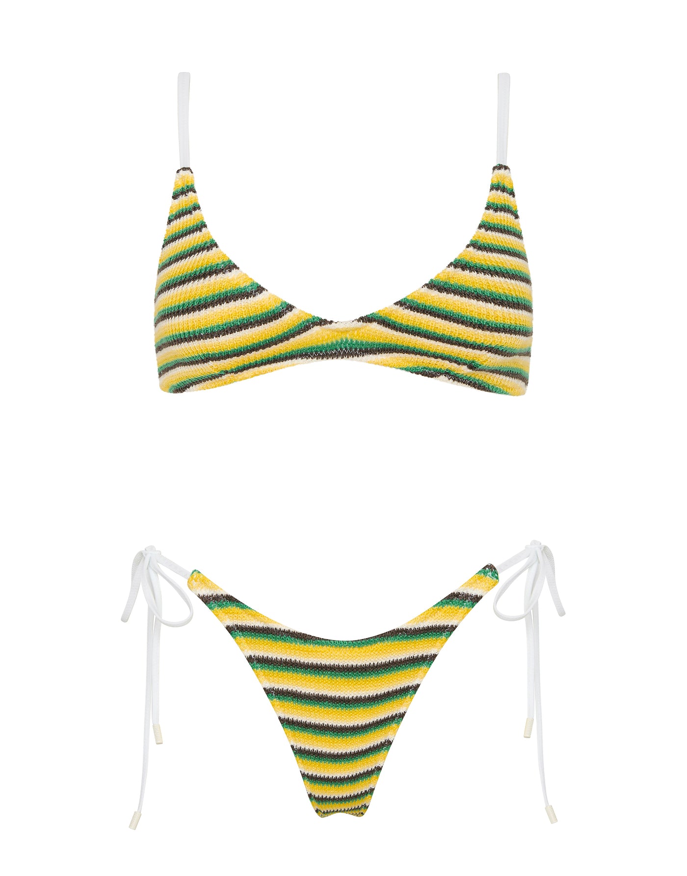 MAIA - LEMONADE Crochet Stripe Crop Bikini Set - Image 7