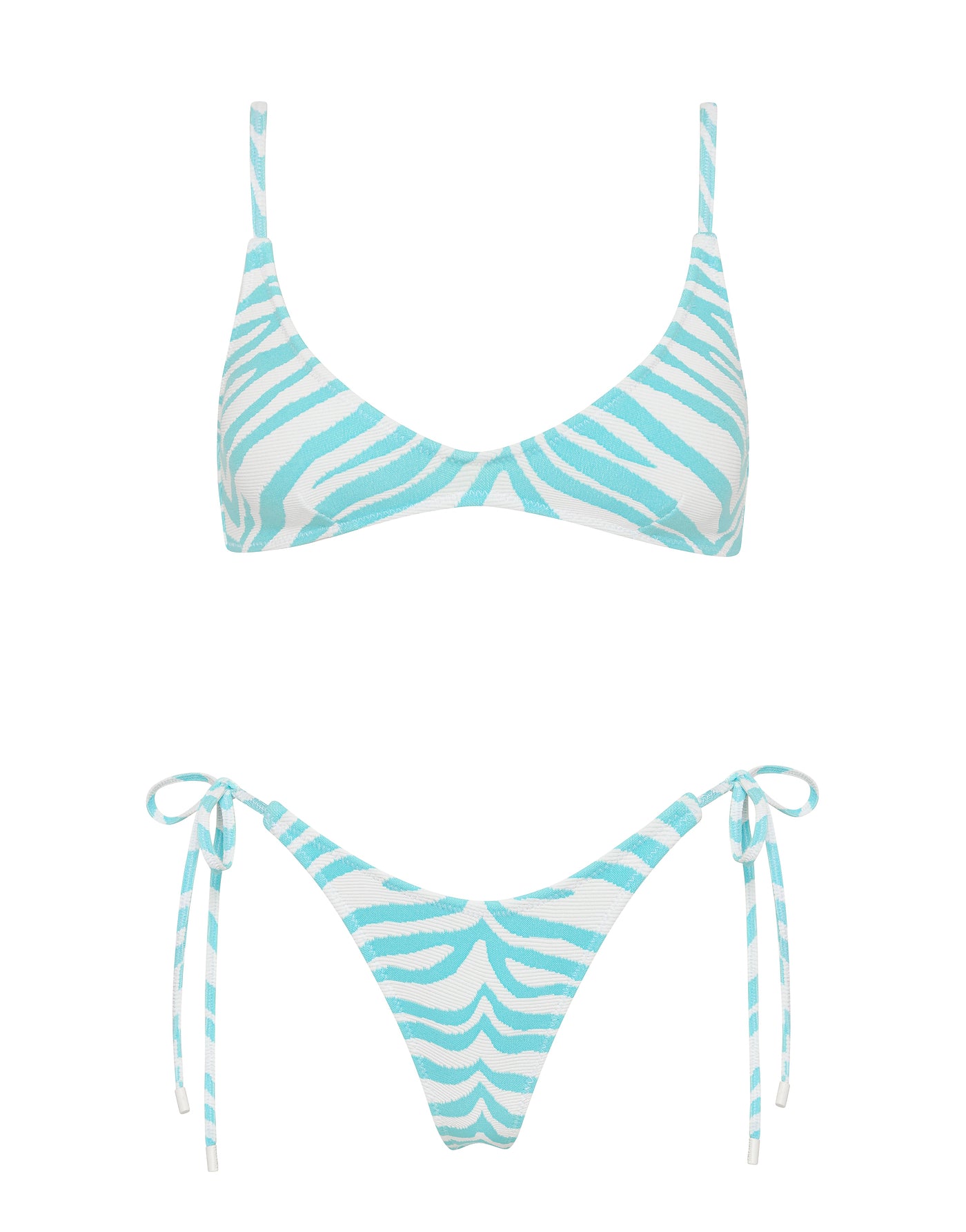 MAIA - SKY ZEBRA SPLASH Crop Bikini Set - Image 7