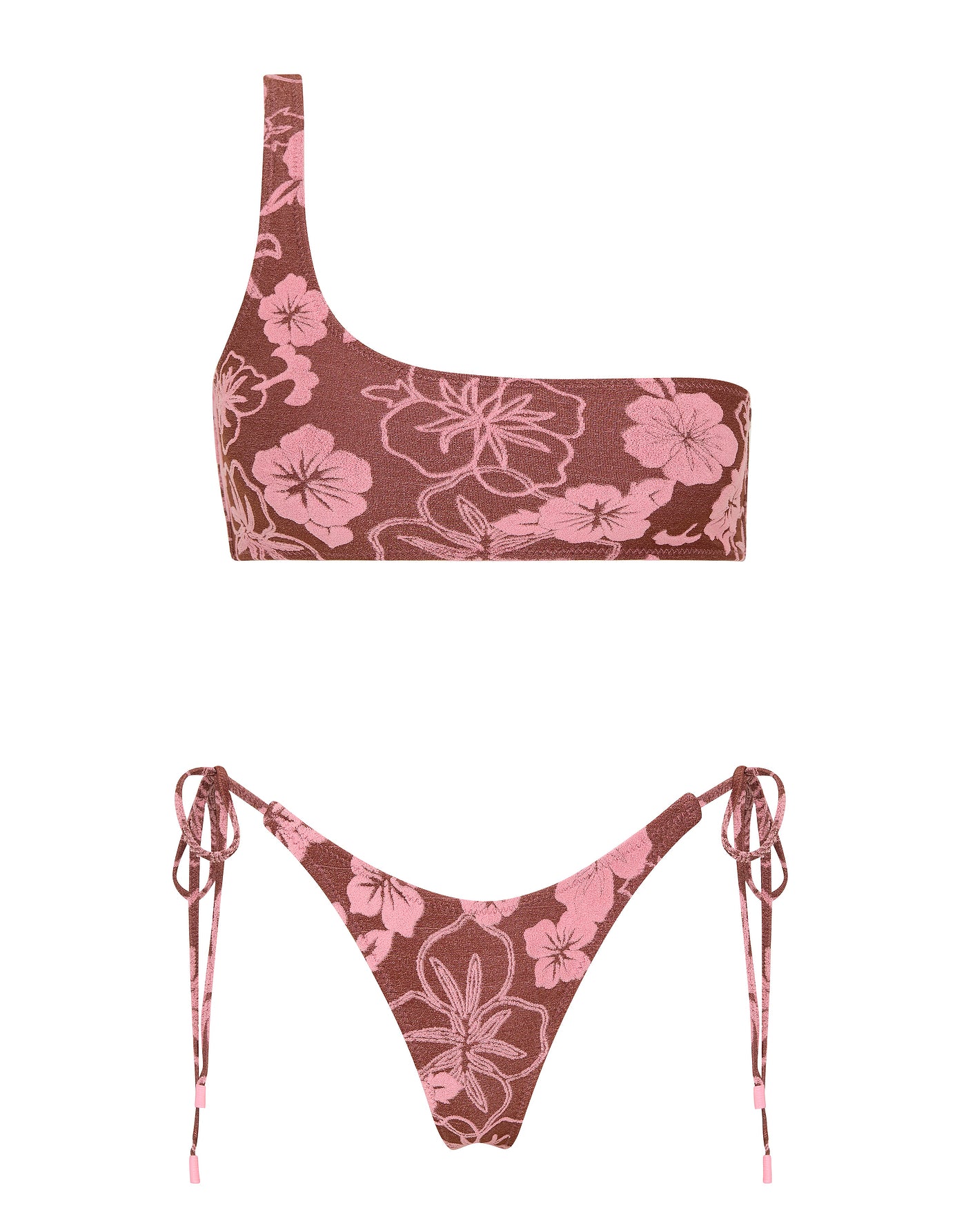 MELROSE - TIRAMISU FLORAL One Shoulder Bikini Set - Image 7